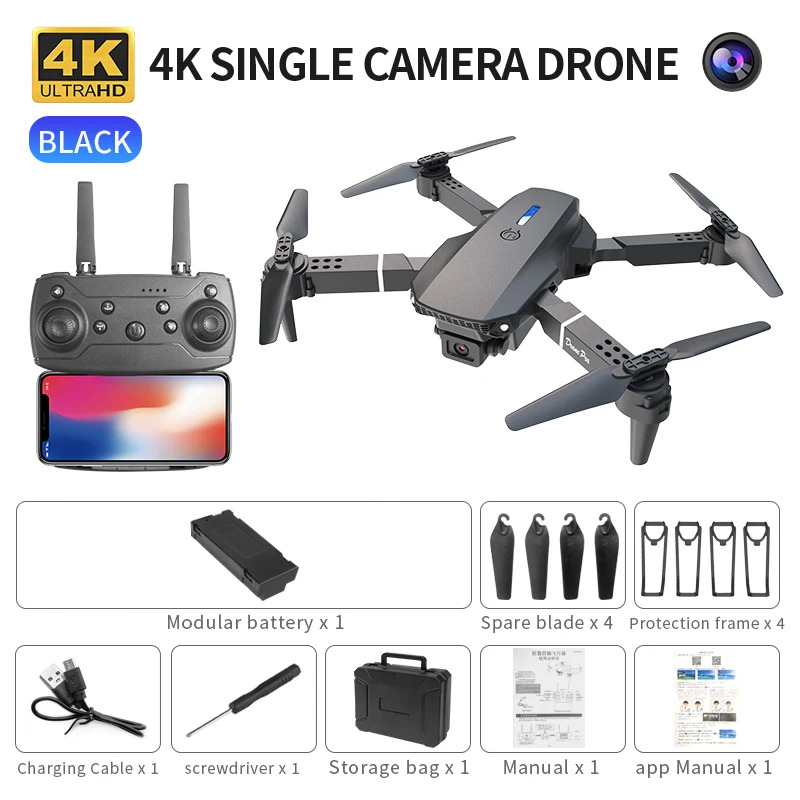 Drone Camera Professional - Il drone pieghevole intelligente E88 supporta