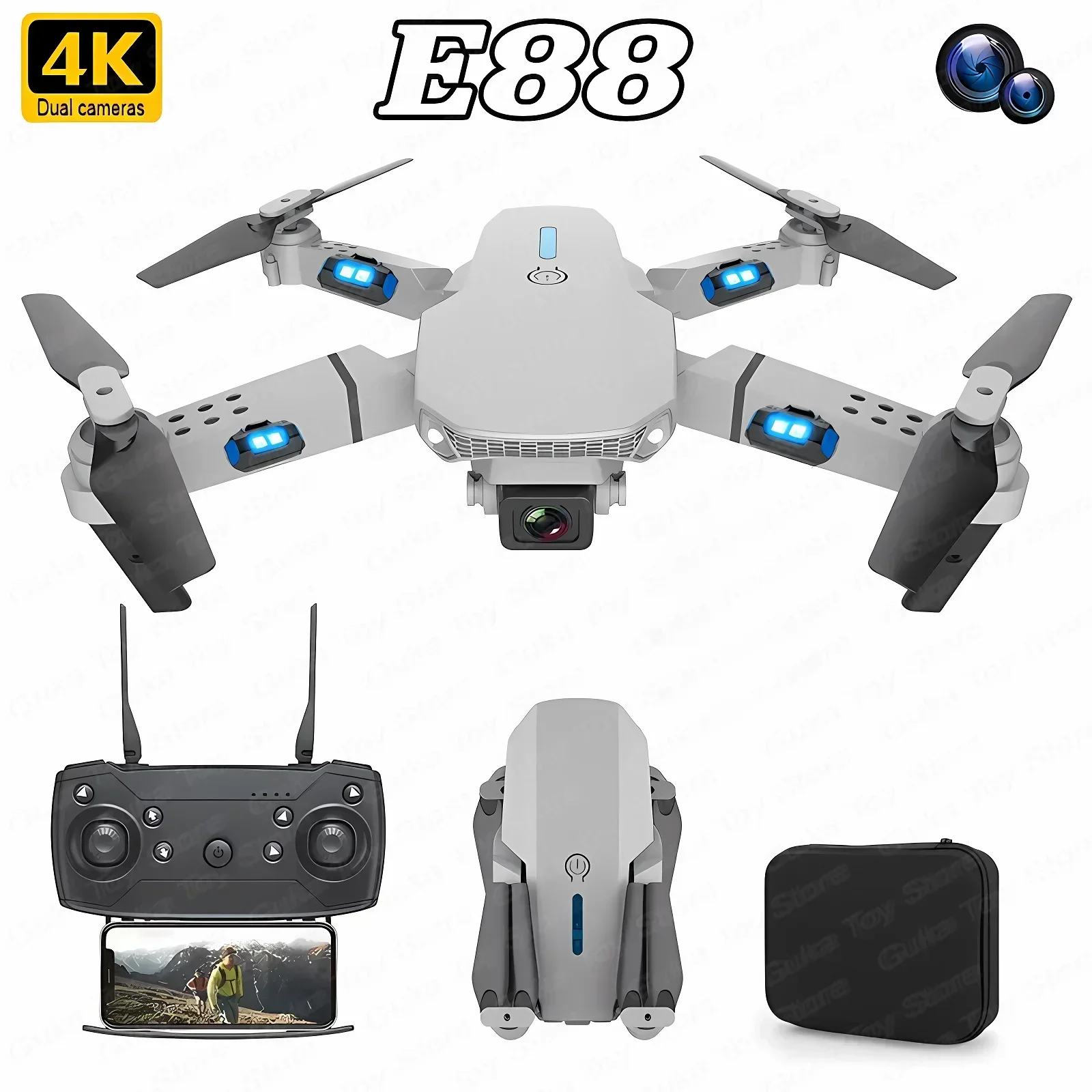 E88 Pro WIFI FPV Drone grandan - Drone Camera Wide Angle recensione e prezzo